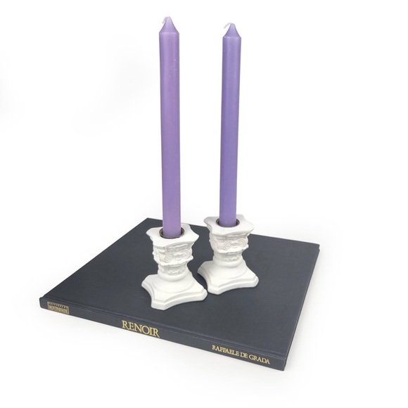 Column Pedestal Candle Holders (set of 2) - Picture 1 of 3